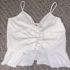 free people lace up crop top